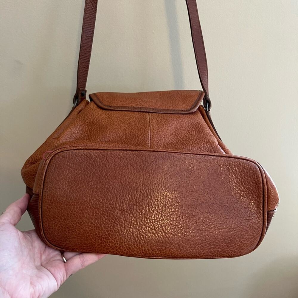 Vintage Liz Claiborne western inspired leather crossbody bucket bag purse - Picture 6 of 9